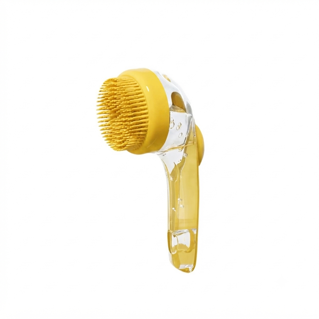 Nuvixaa 2-in-1 Pet Bath Brush with Soap Dispenser