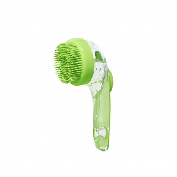 Nuvixaa 2-in-1 Pet Bath Brush with Soap Dispenser