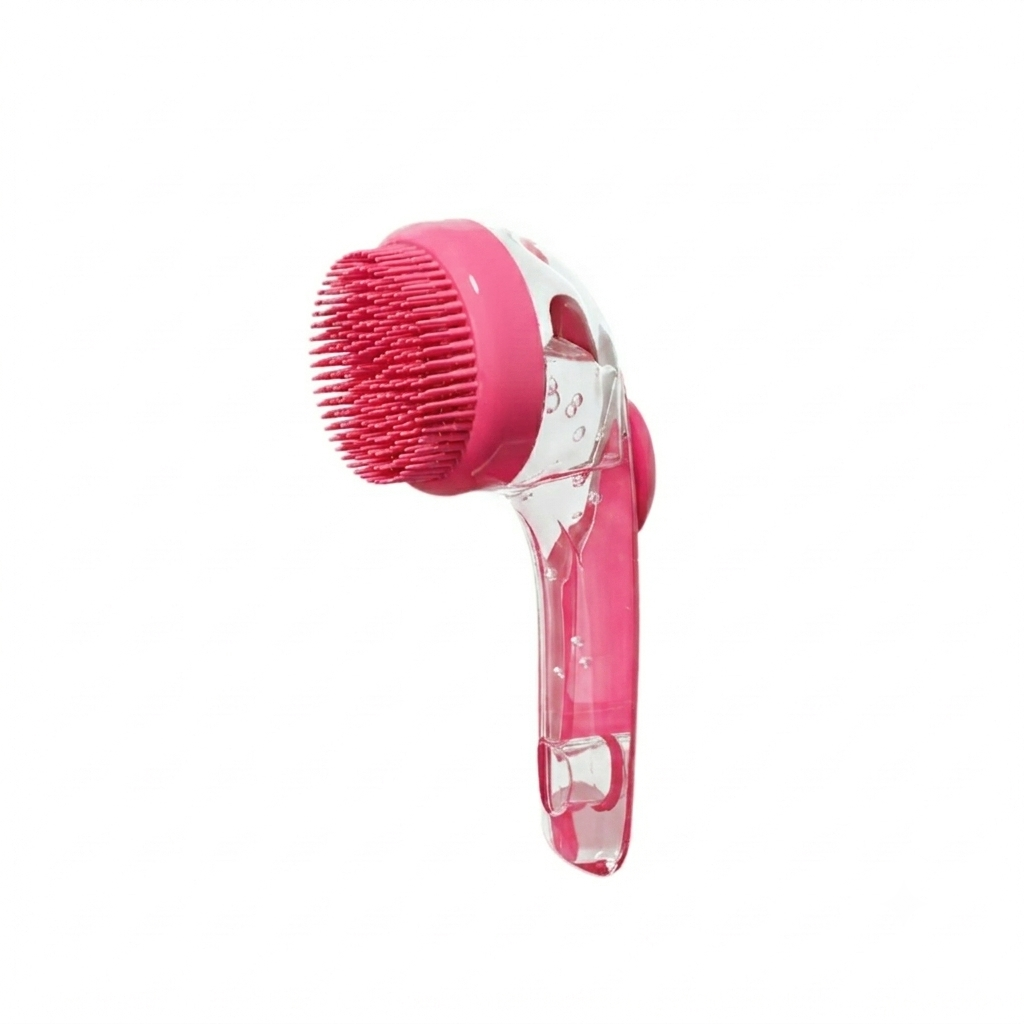 Nuvixaa 2-in-1 Pet Bath Brush with Soap Dispenser